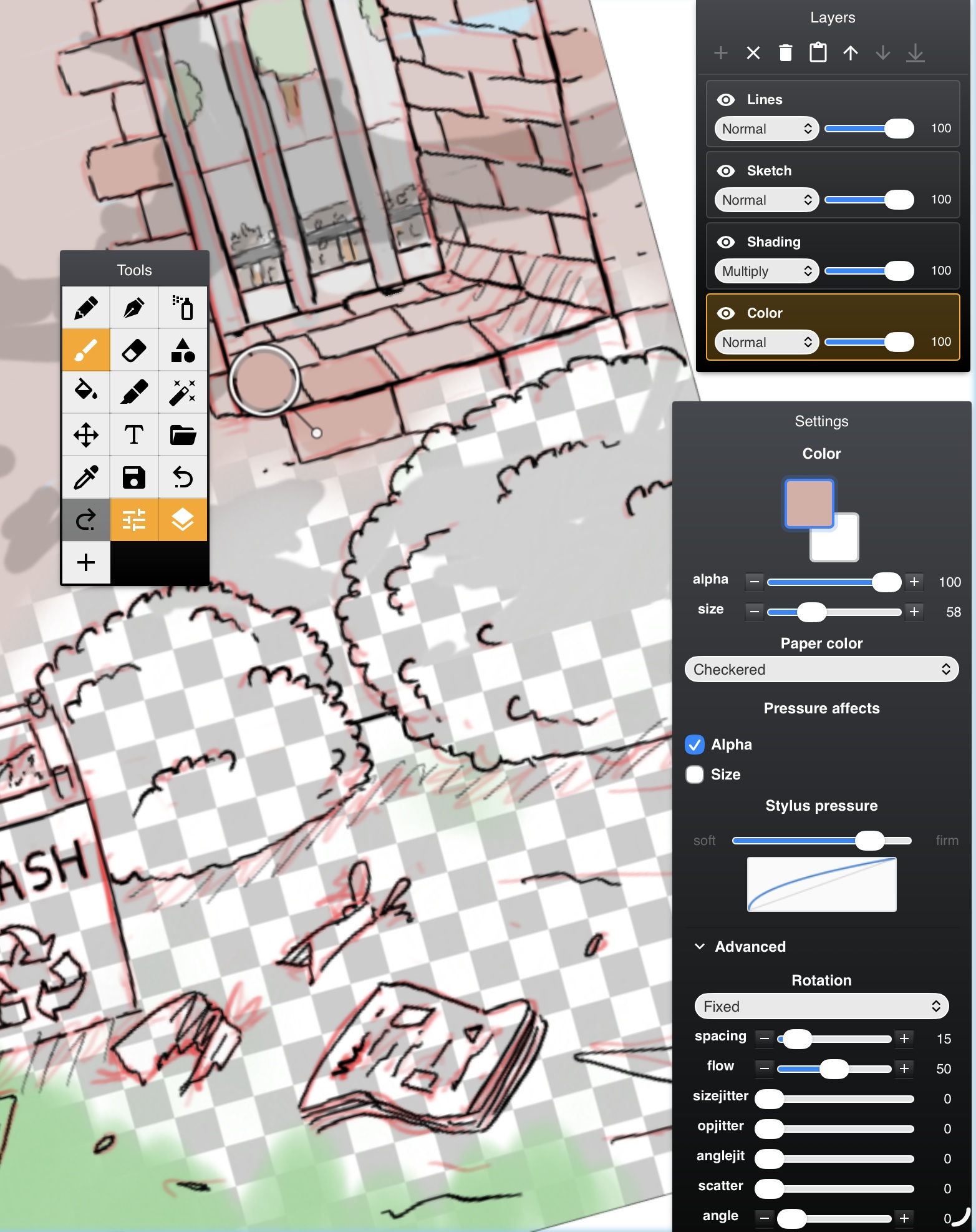 Screenshot of drawr screenshot of canvas